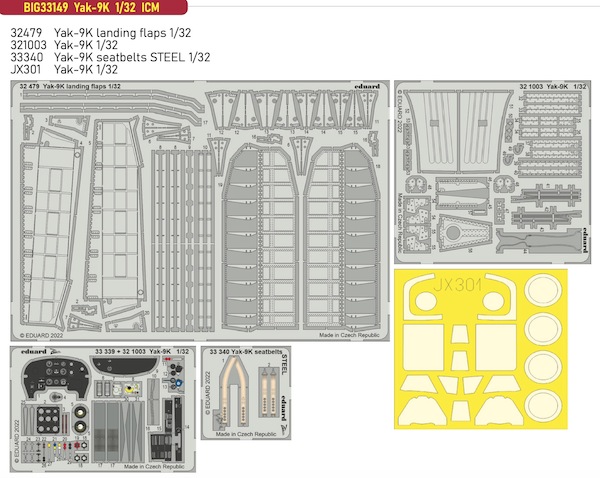 Detailset Yakovlev Yak9K (ICM)  BIG33149