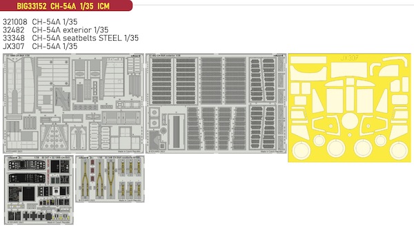 Detailset Sikorsky CH54A Tarhe (ICM)  BIG33152