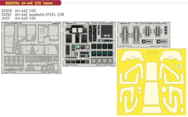 Detailset AH64E Apache (TAKOM) BIG33154