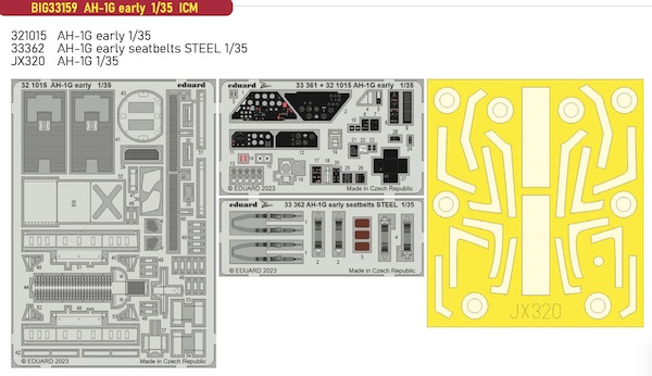 Detailset Bell AH1G - Early- Cobra (ICM)  BIG33159