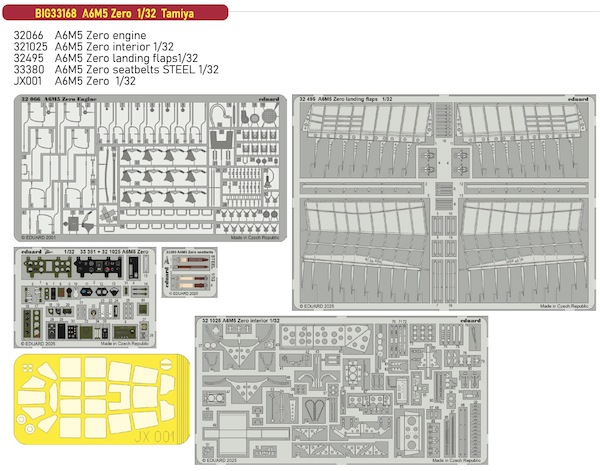 Detailset  Mitsubishi A6M5 Zero (Tamiya)  BIG33168