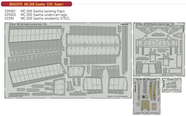 Detailset MC200 Saetta (Italeri)  BIG33175