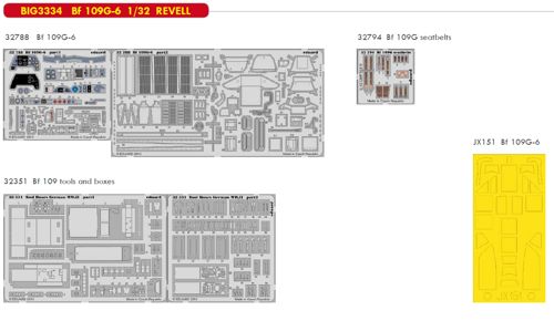 Detailset Messerschmitt BF109G-6 (Revell) BIG3334