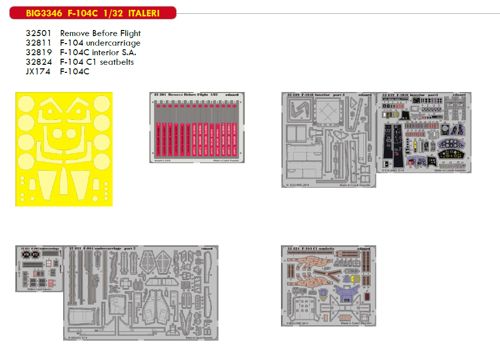 Detailset F104C Starfighter Part 1(Italeri)  BIG3346
