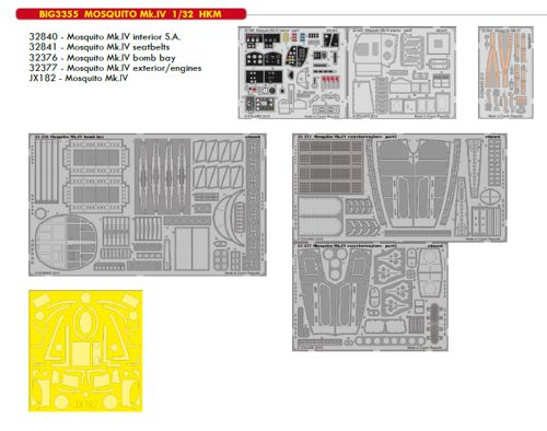 Detailset Mosquito MKIV (HK Models)  BIG3355