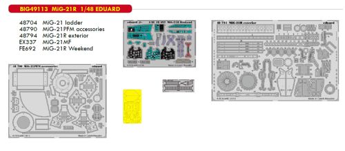 Detailset Mikoyan MiG21R Fishbed (Eduard)  BIG49113