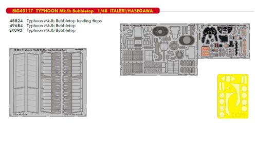 Detailset Typhoon MK1b Bubbletop  (Hasegawa/Italeri)  BIG49117