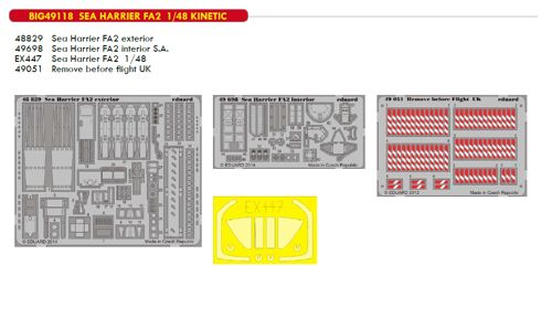Detailset Sea Harrier FA2 (Kinetic) BIG49118