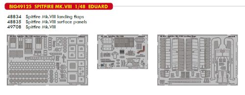 Detailset Spitfire MKVIII (Eduard)  BIG49125