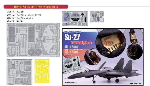 Detailset Suchoi Su27 Flanker (Hobby Boss)  BIG49172