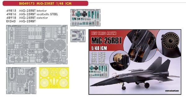 Detailset Mikoyan MiG25RBT Foxbat (ICM) BIG49173
