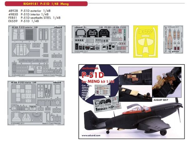 Detailset P51D Mustang (Meng)  BIG49181