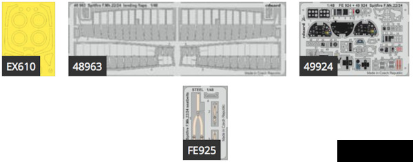 Detailset Spitfire F Mk22/24 (Airfix)  BIG49203