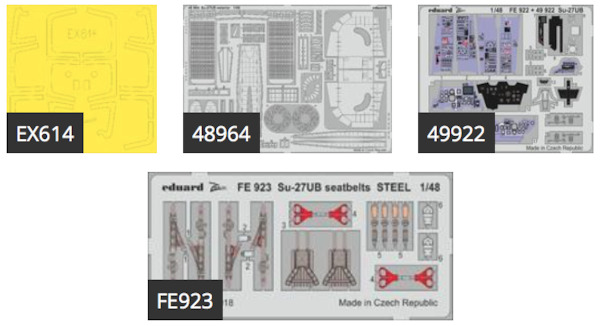 Detailset Sukhoi Su27UB Flanker (Hobby Boss) BIG49205
