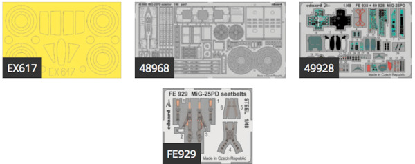 Detailset Mikoyan MiG25PD Foxbat (ICM) BIG49206