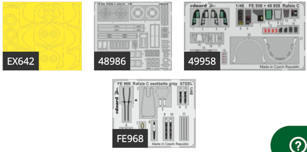 Detailset Rafale C with grey Seatbelts (Revell)  BIG49220