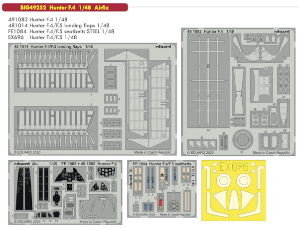 Detailset Hawker Hunter F MK4 (Airfix)  BIG49252