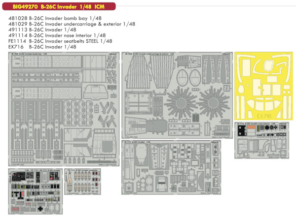 Detailset Douglas B26C Invader (ICM)  BIG49270