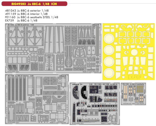 Detailset Junkers Ju88C-6 (ICM)  BIG49283