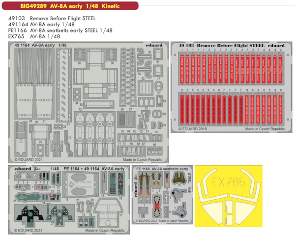 Detailset AV8A Harrier - early (Kinetic)  BIG49289