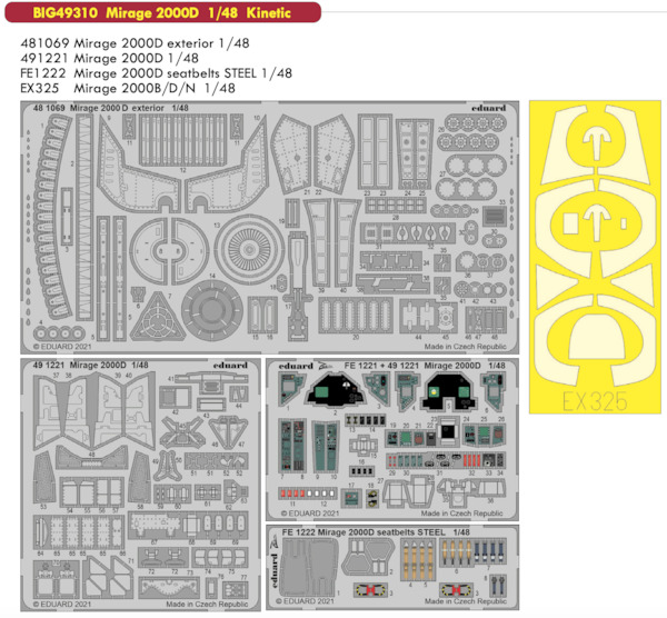 Detailset  Mirage 2000D (Kinetic)  big49310