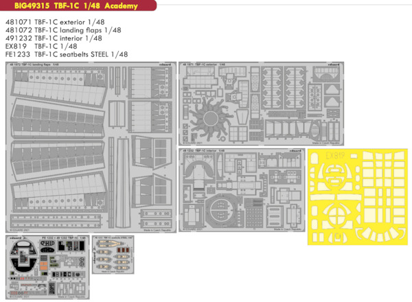 DetailsetTBF-1C Avenger (Accurate, Academy, Italeri)  BIG49315