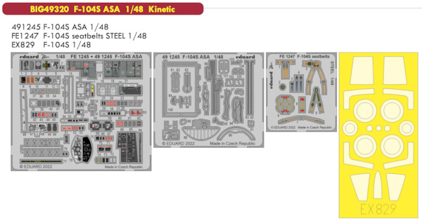 Detailset Lockheed F104S ASA Starfighter (Kinetic)  BIG49320