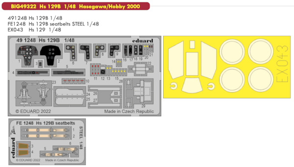 Detailset Henschel HS129B (Hasegawa/Hobby 2000)  BIG49322