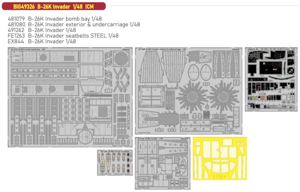 Detailset Douglas B26K Counter Invader (ICM)  BIG49326