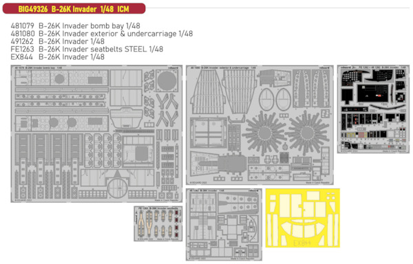 Detailset Douglas B26K Counter Invader (ICM) BIG49326