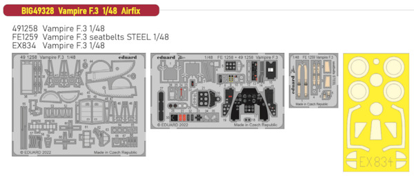 Detailset Vampire F3 (Airfix)  BIG49328