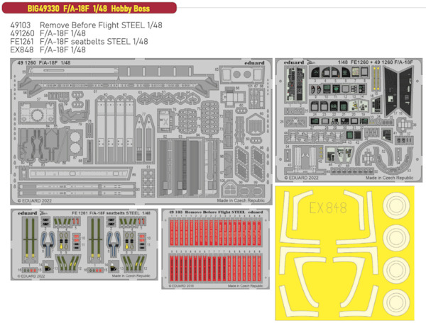 Detailset F/A18F Super Hornet (Hobby Boss)  BIG49330