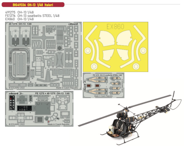 Detailset Bell OH13 Sioux (Italeri)  BIG49336