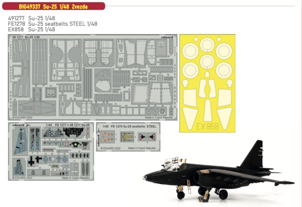 Detailset Sukhoi Su25 Frogfoot (Zvezda) BIG49337