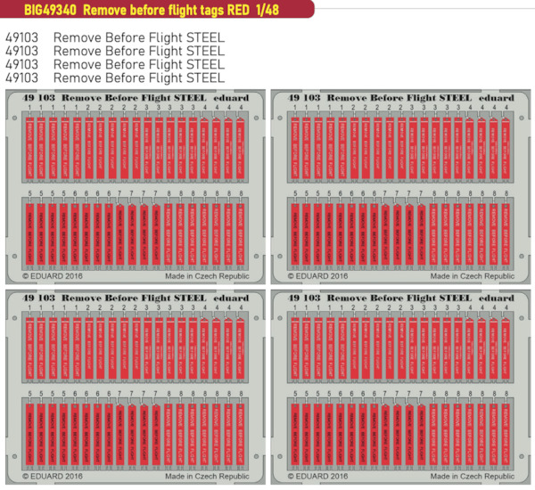 Remove Before Flight Tags (RED)  BIG49340
