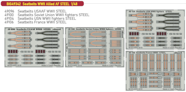 Seatbelts WWII Allied Aircraft -steel-  BIG49342