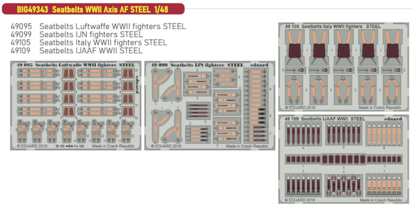 Seatbelts WWII Axis Aircraft - Steel-  BIG49343