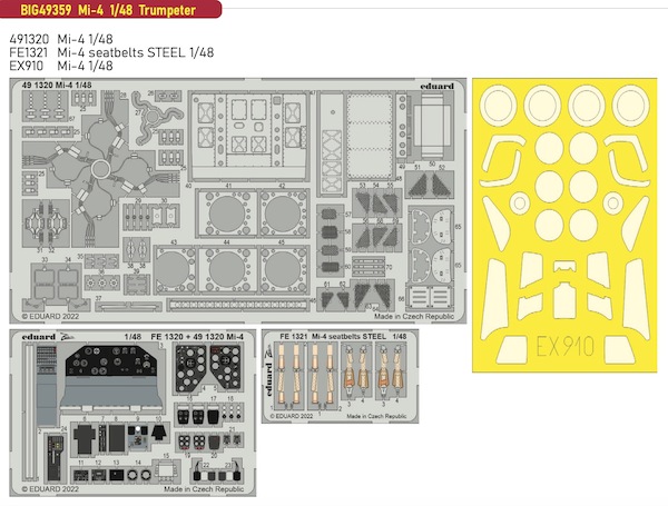Detailset Mil Mi4 (Trumpeter) BIG49359