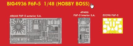 Detailset Grumman F6F-5 Hellcat (Hobby Boss)  BIG4936