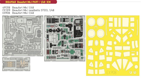 Detailset Bristol Beaufort MKI Part 1 (ICM)  BIG49360