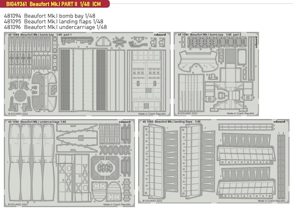 Detailset Bristol Beaufort MKI Part 2 (ICM) BIG49361