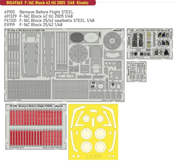 Detailset F16C Block 42 till 2005 (Kinetic)  BIG49365