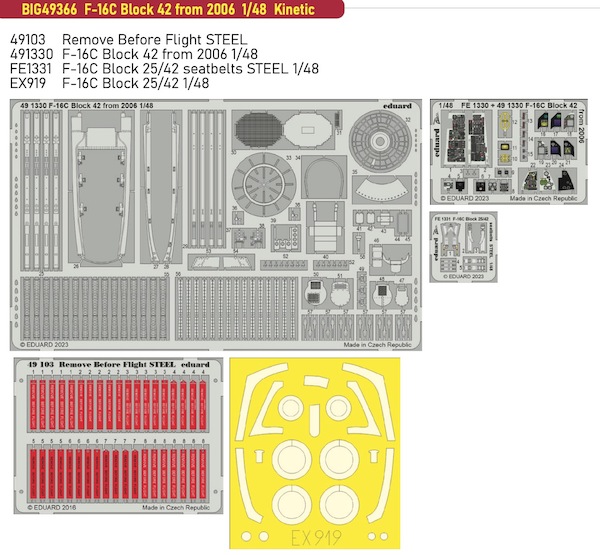 Detailset F16C Block 42 from 2006 (Kinetic)  BIG49366