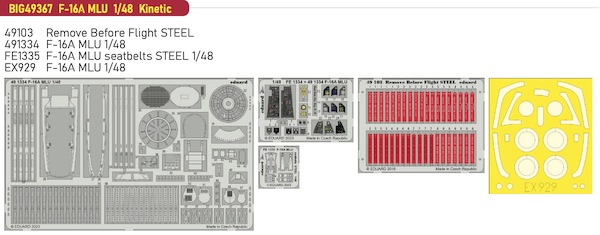 Detailset F16A MLu (Kinetic)  BIG49367