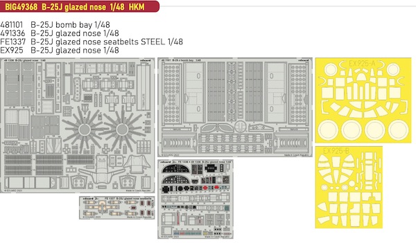 Detailset B25J Mitchell Glased Nose version (Hong Kong Models)  BIG49368