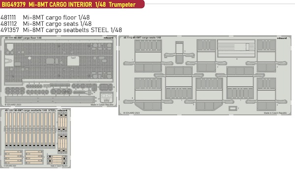 Detailset Mil Mi8MT Cargo Interior (Trumpeter) BIG49379