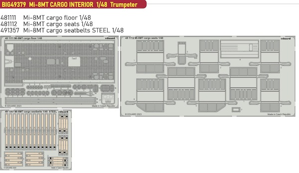 Detailset Mil Mi8MT Cargo Interior (Trumpeter)  BIG49379