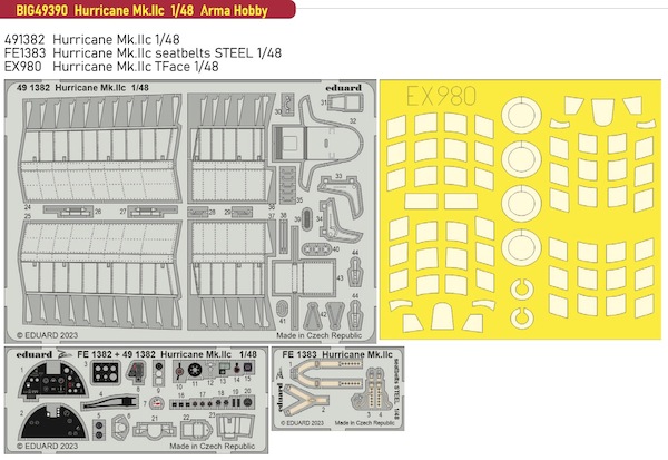 Detailset Hawker Hurricane MKIIc (Arma Hobby) BIG49390