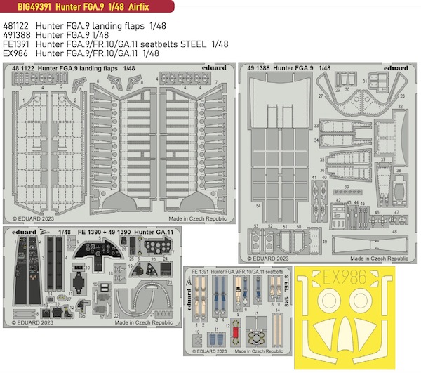 Detailset Hawker Hunter FGA9 (Airfix)  BIG49391