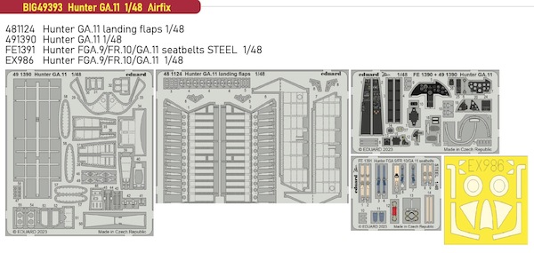 Detailset Hawker Hunter GA11 (Airfix)  BIG49393